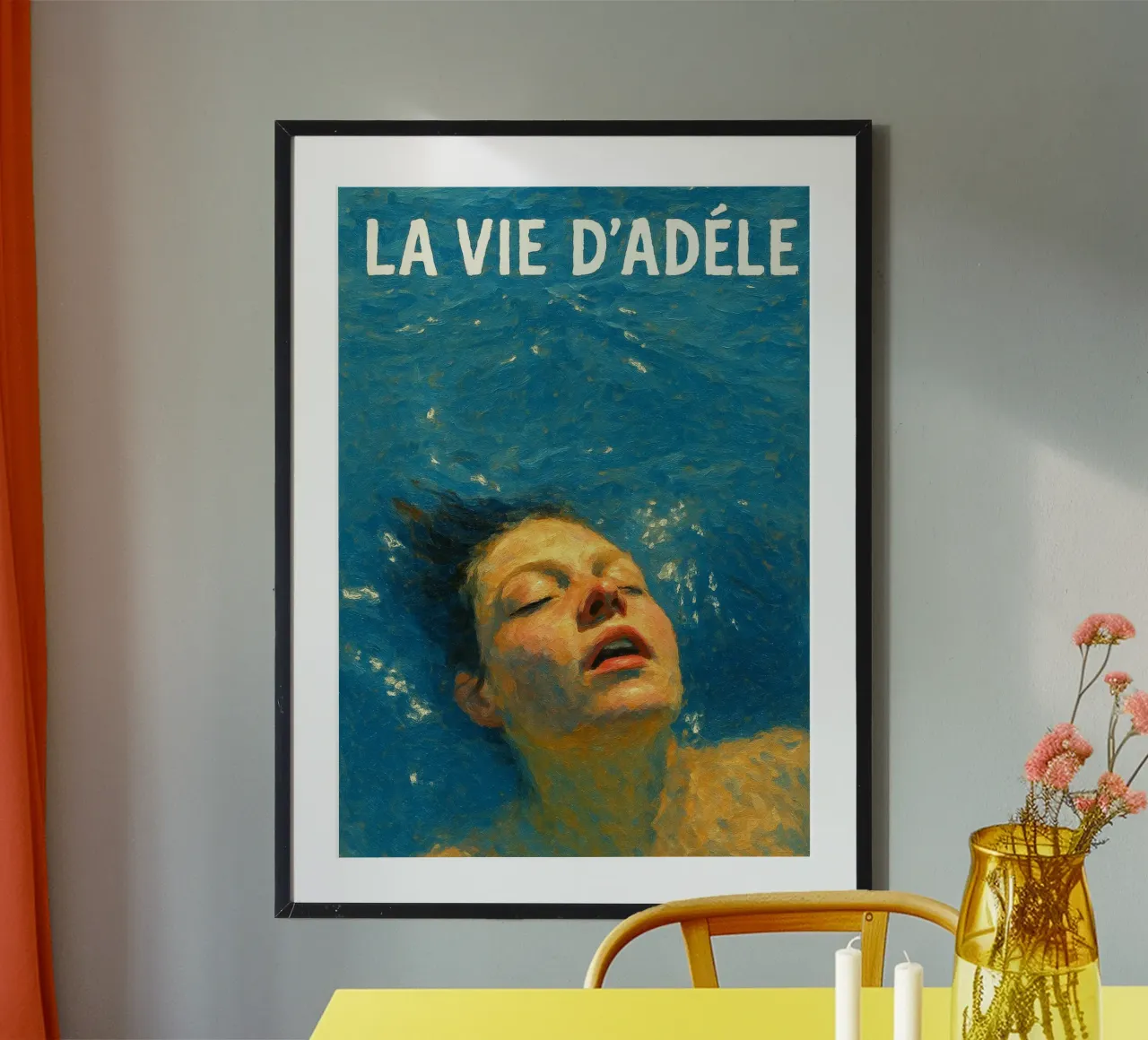 La Vie d'Adèle vector imagination reproduction poster con marco de aluminio de SIQAYA