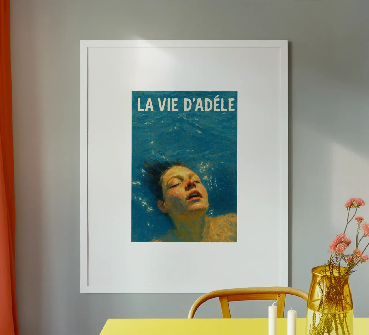 La Vie d'Adèle vector imagination reproduction poster con marco de aluminio de SIQAYA