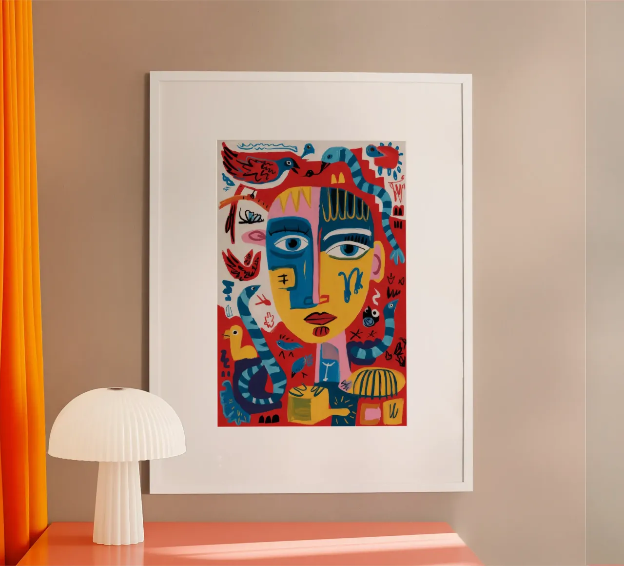 Composizione onirica poster con telaio in legno da Monarco Virtuoso