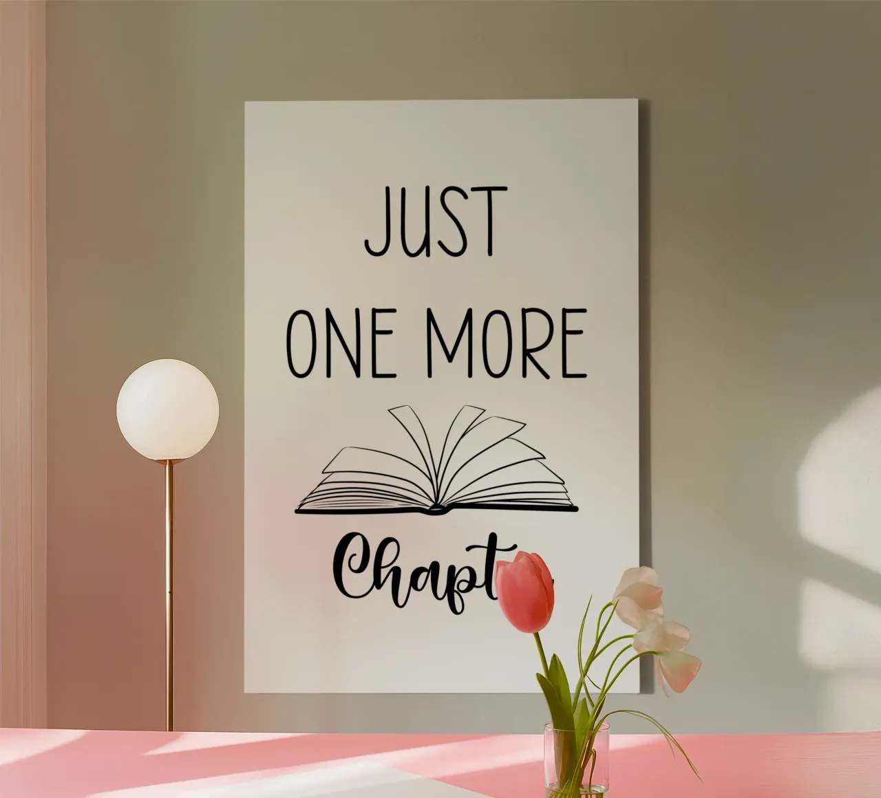 Juste un chapitre de plus Booklovers toile avec Caisse américaine de Shark Printables