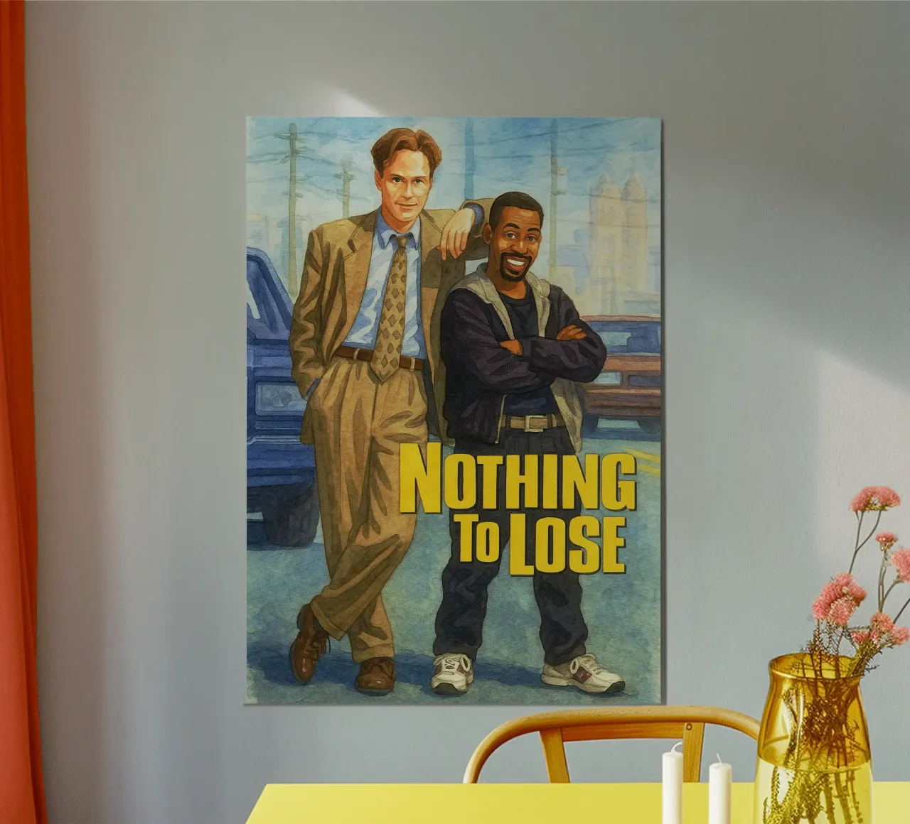 nichts zu verlieren, wenn man die Phantasie neu malt Poster mit Aluminium Rahmen von SIQAYA