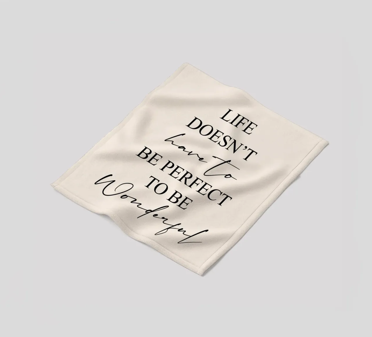 La vita non deve essere perfetta per essere meravigliosa Motivazionale coperta in pile da Shark Printables
