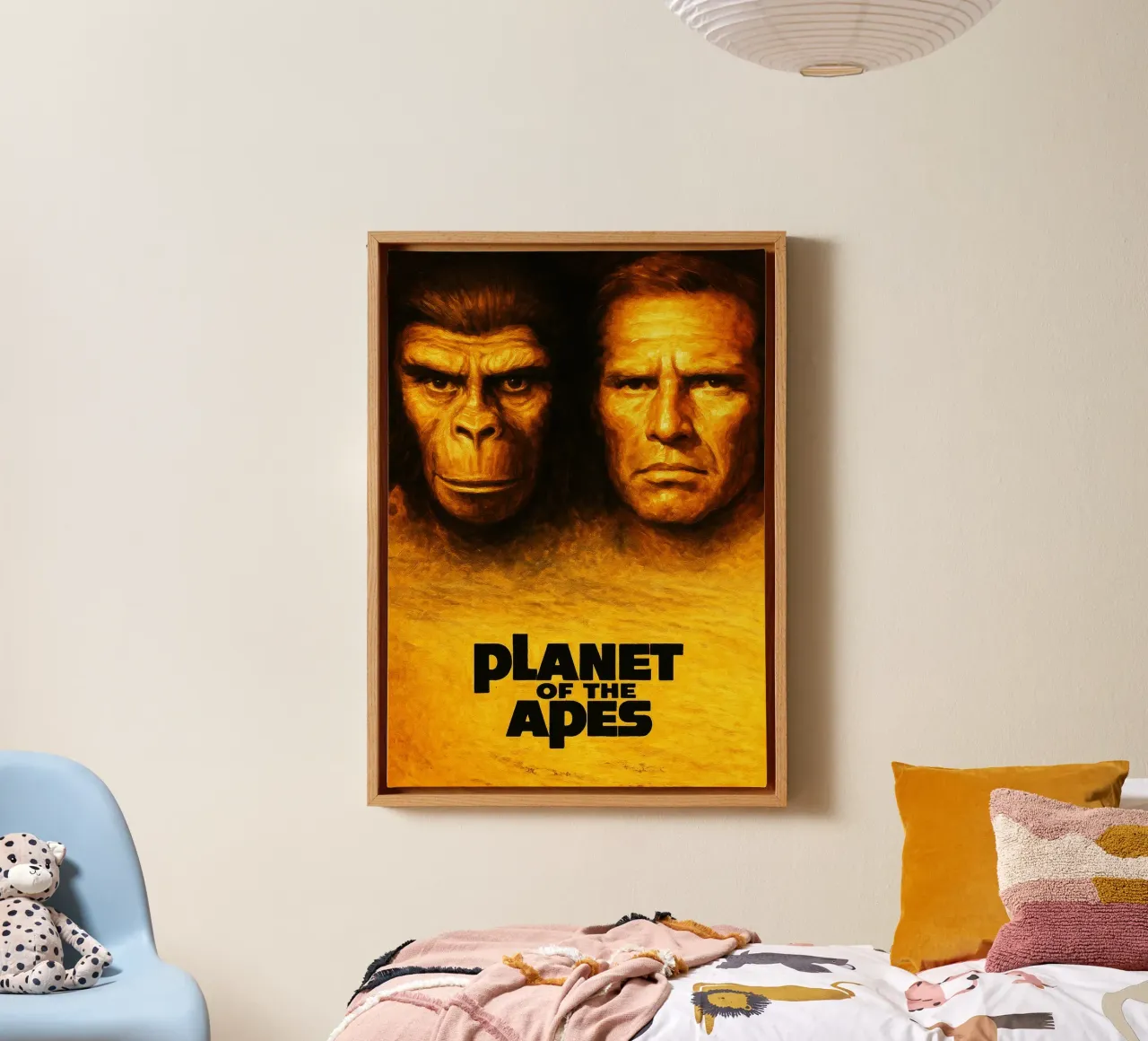 planet of the apes herschilderen verbeelding canvas met Baklijst van SIQAYA