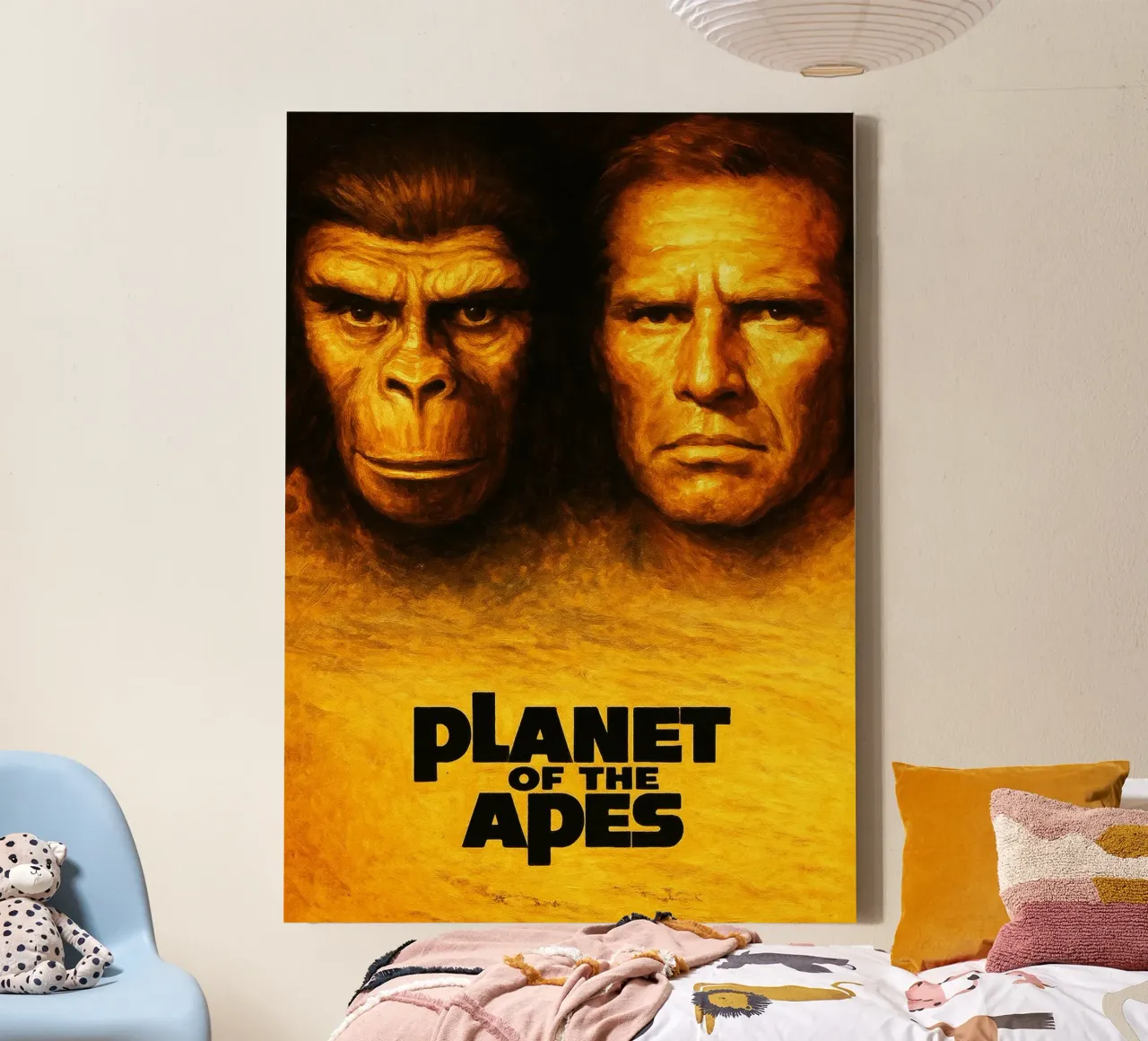 planet of the apes herschilderen verbeelding canvas met Baklijst van SIQAYA