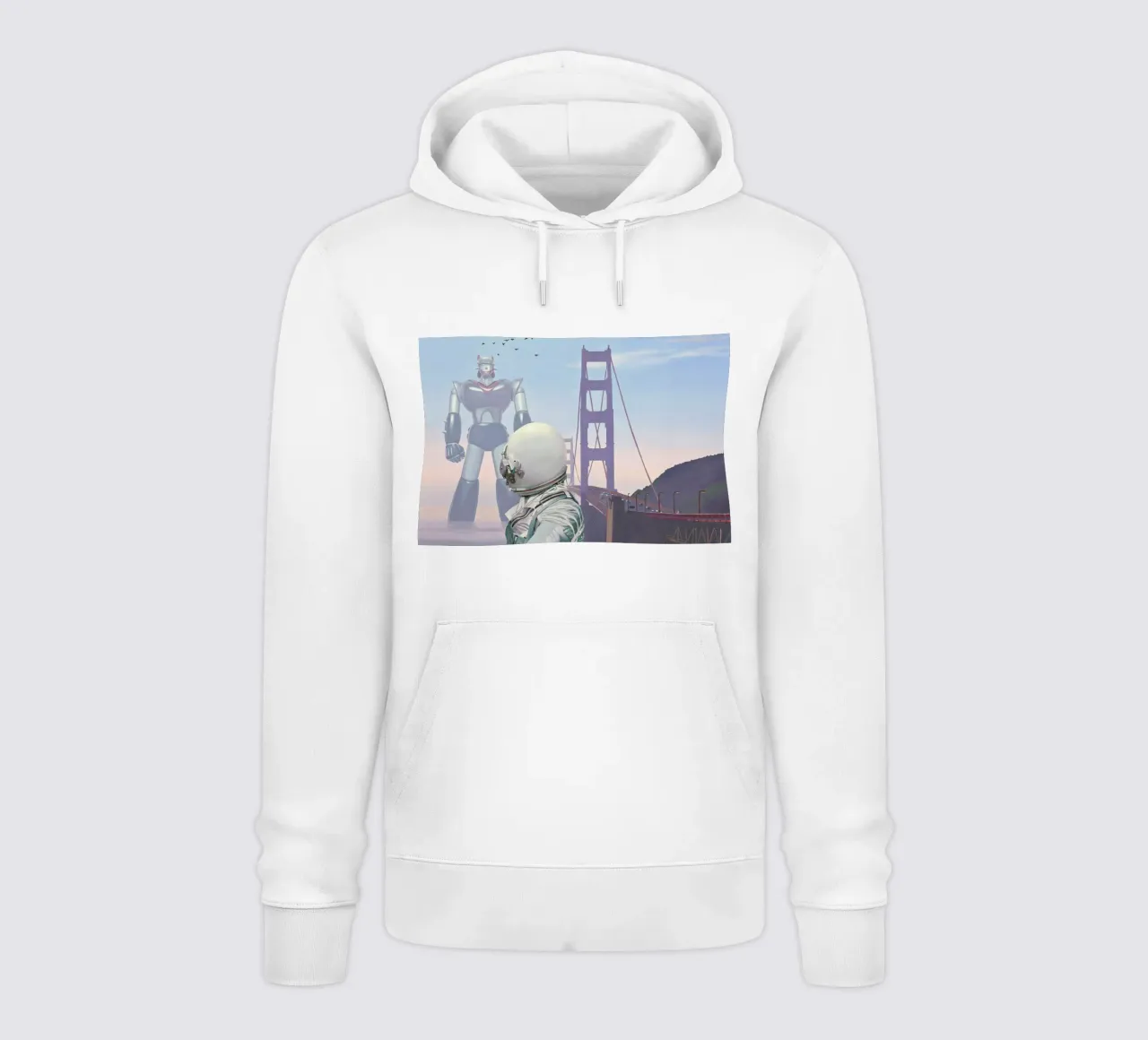 A Very Large Robot hoodie by Scott Listfield