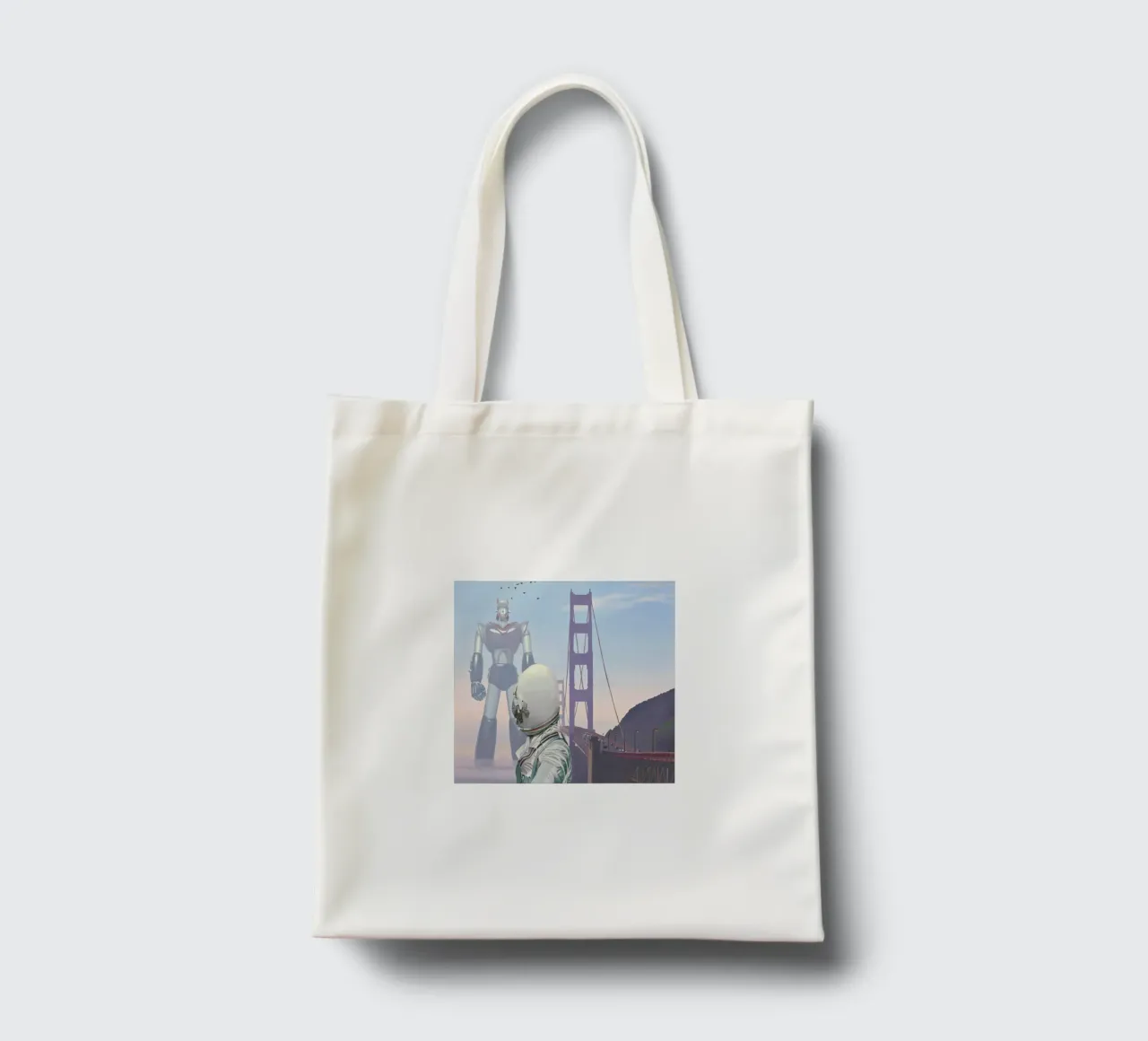 A Very Large Robot borsa in juta da Scott Listfield