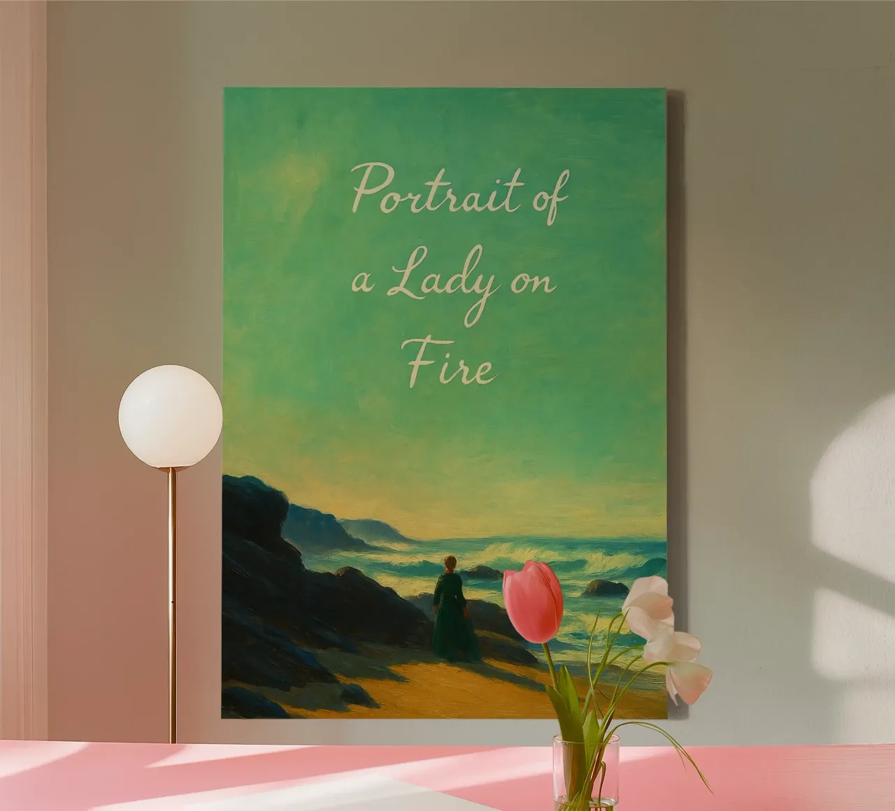 Portrait d'une dame en feu repeindre l'imagination toile avec Caisse américaine de SIQAYA
