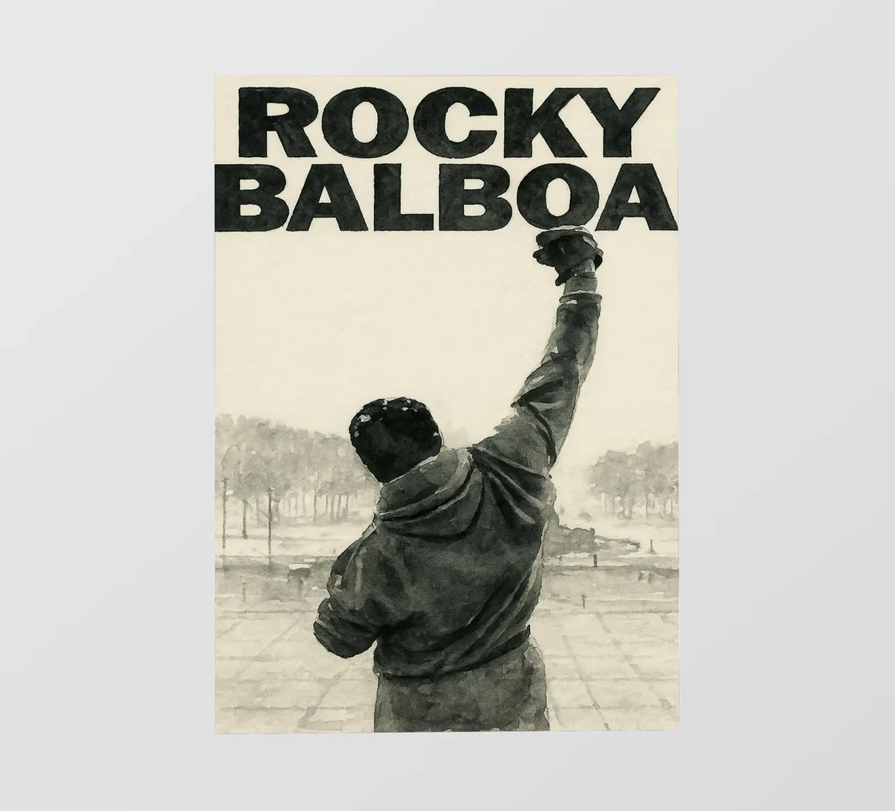 rocky balboa pintura imaginación reproducción lonas publicitarias de SIQAYA