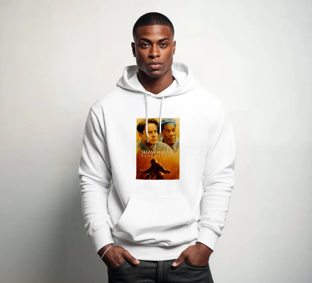 shawshank redemption pintura imaginacion reproduccion sudadera con capucha de SIQAYA