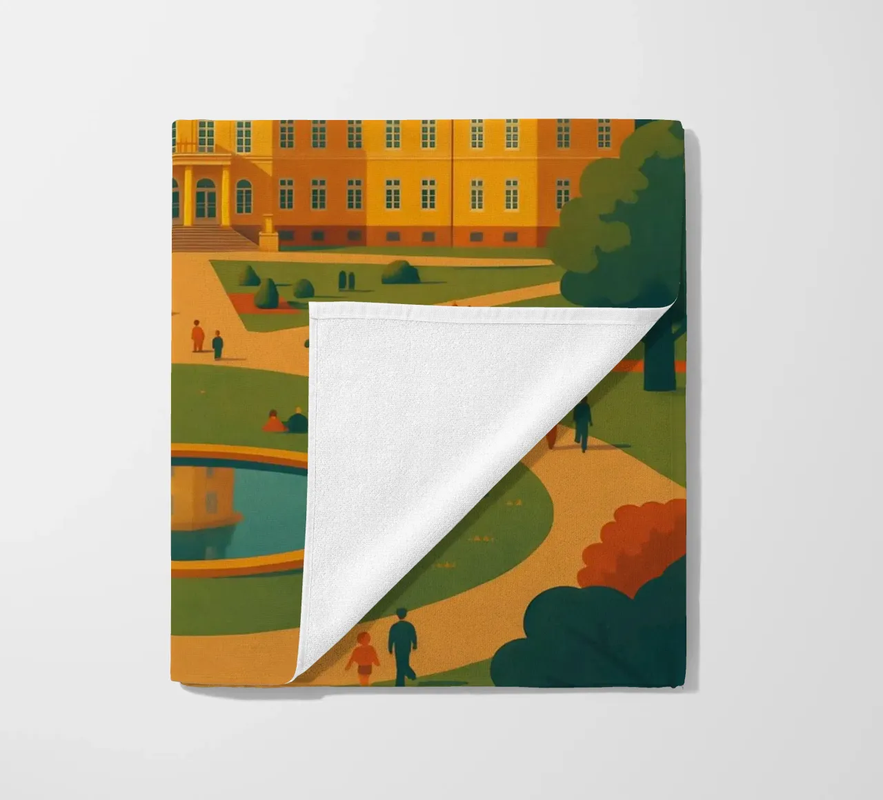 Poster di viaggio di Karlsruhe - Palazzo e giardini barocchi telo mare da Wanderlust