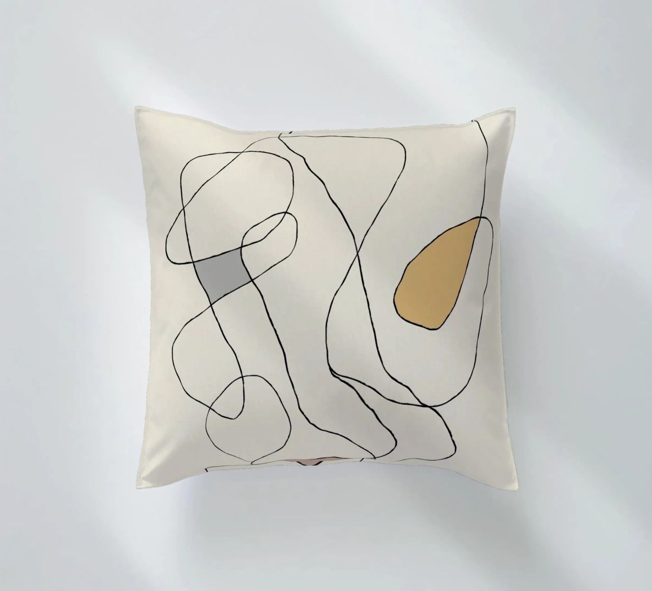 Minimal graceful line art abstract 23 cuscino da Little Dean