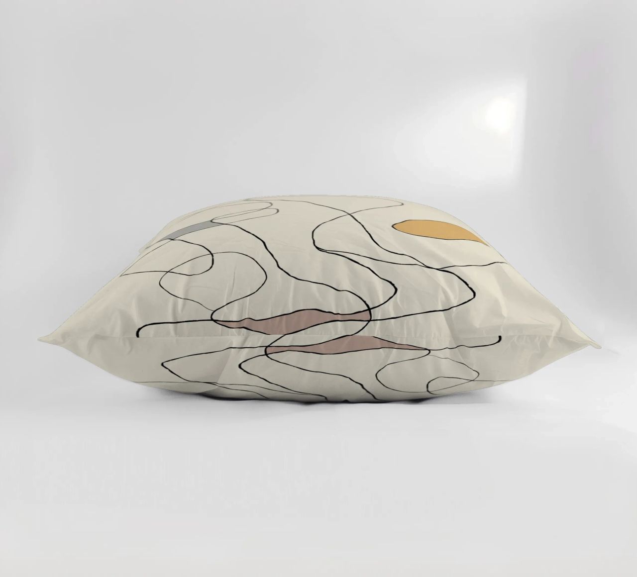 Minimal graceful line art abstract 23 cuscino da Little Dean