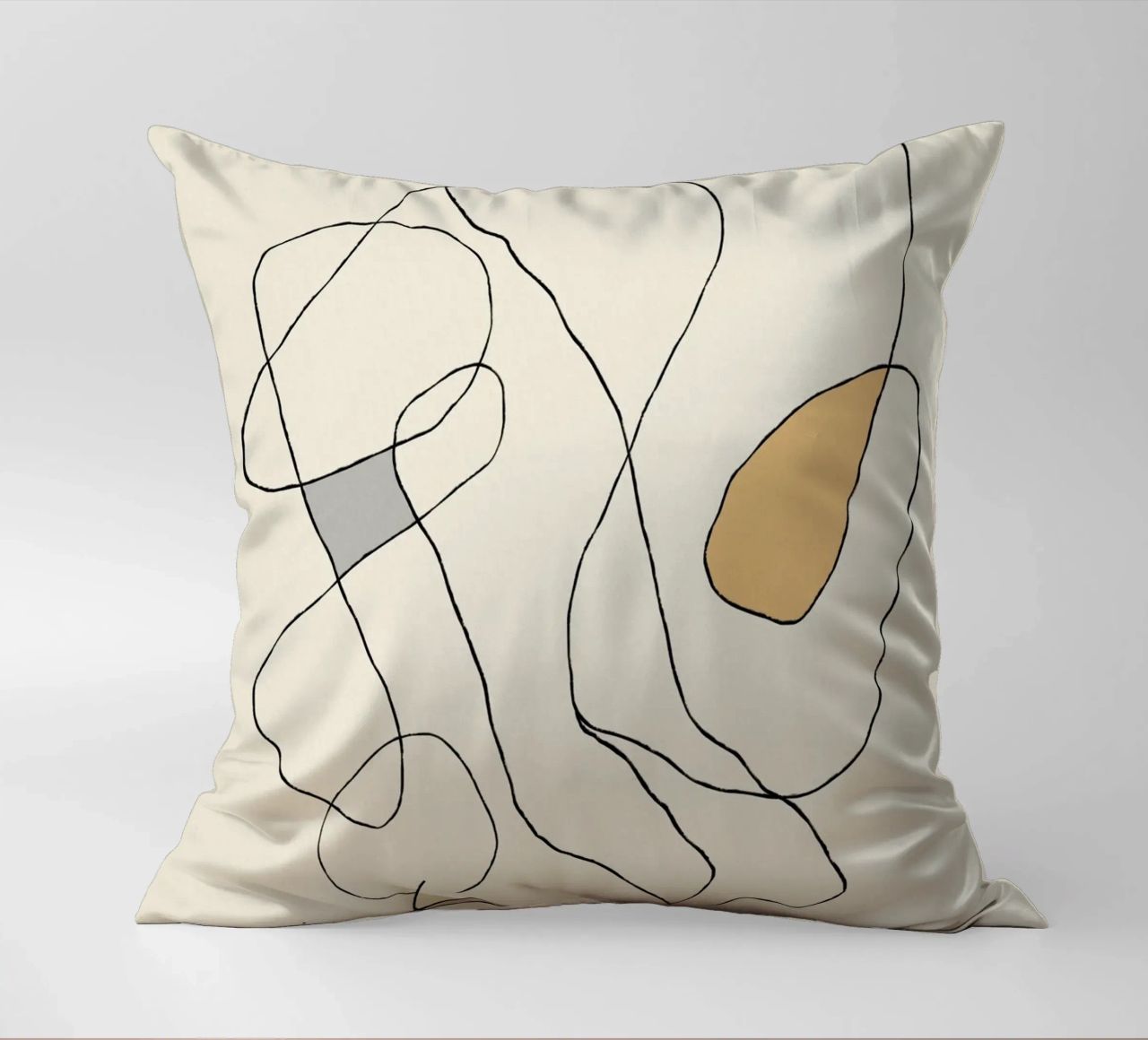 Minimal graceful line art abstract 23 cuscino da Little Dean