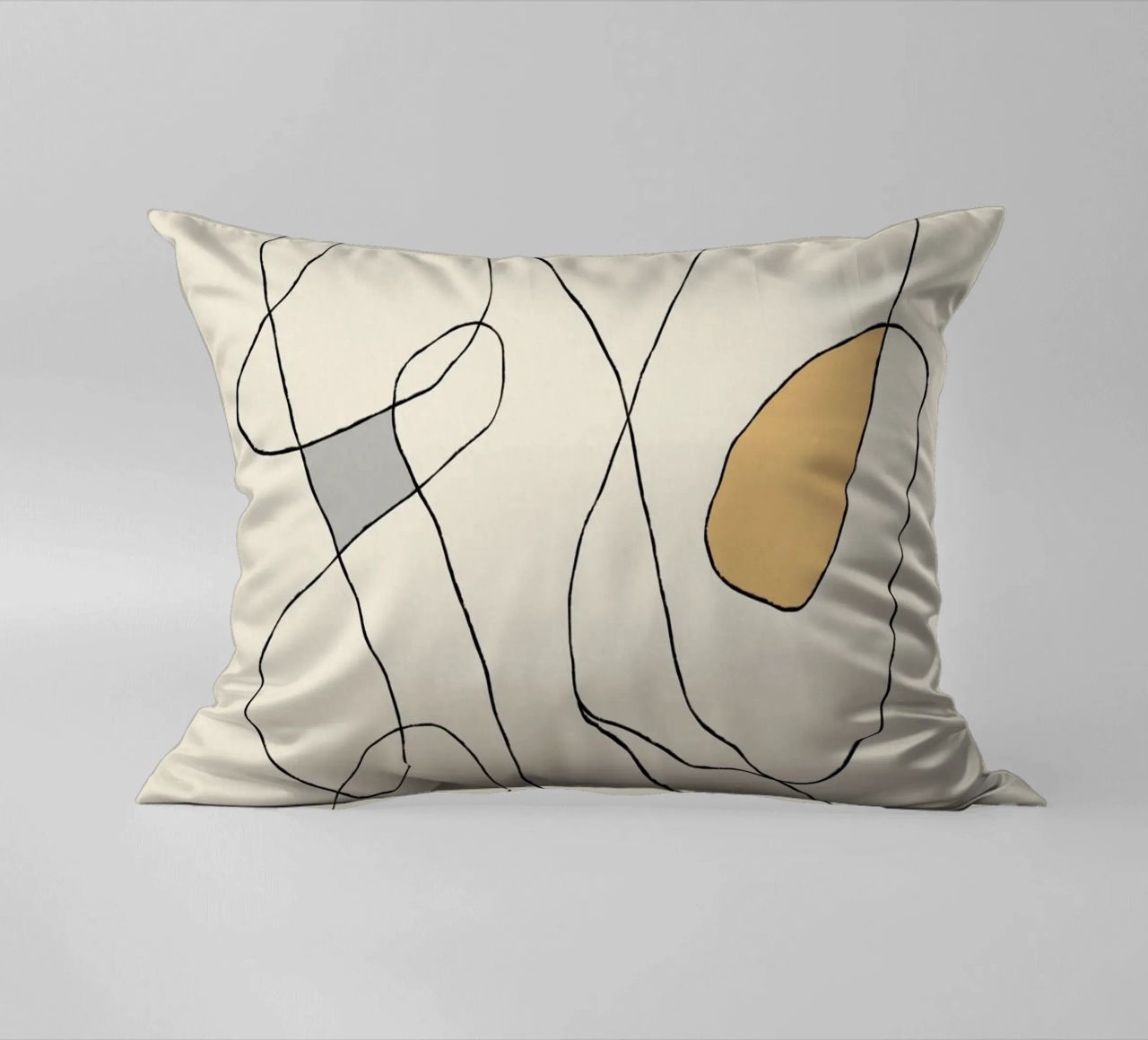 Minimal graceful line art abstract 23 cuscino da Little Dean