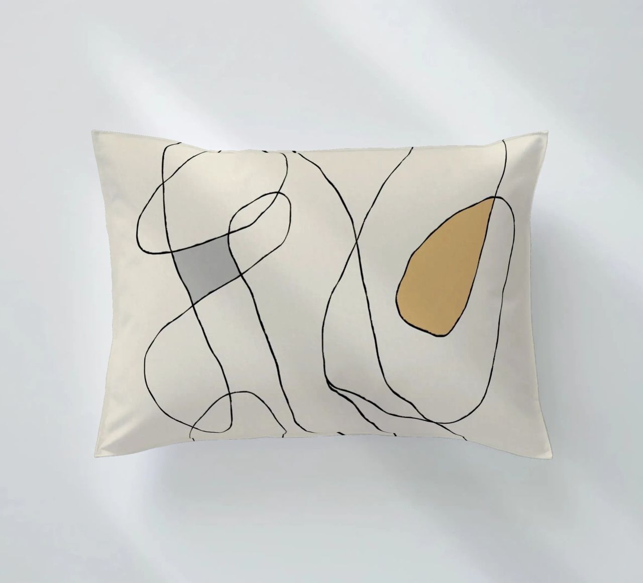 Minimal graceful line art abstract 23 cuscino da Little Dean