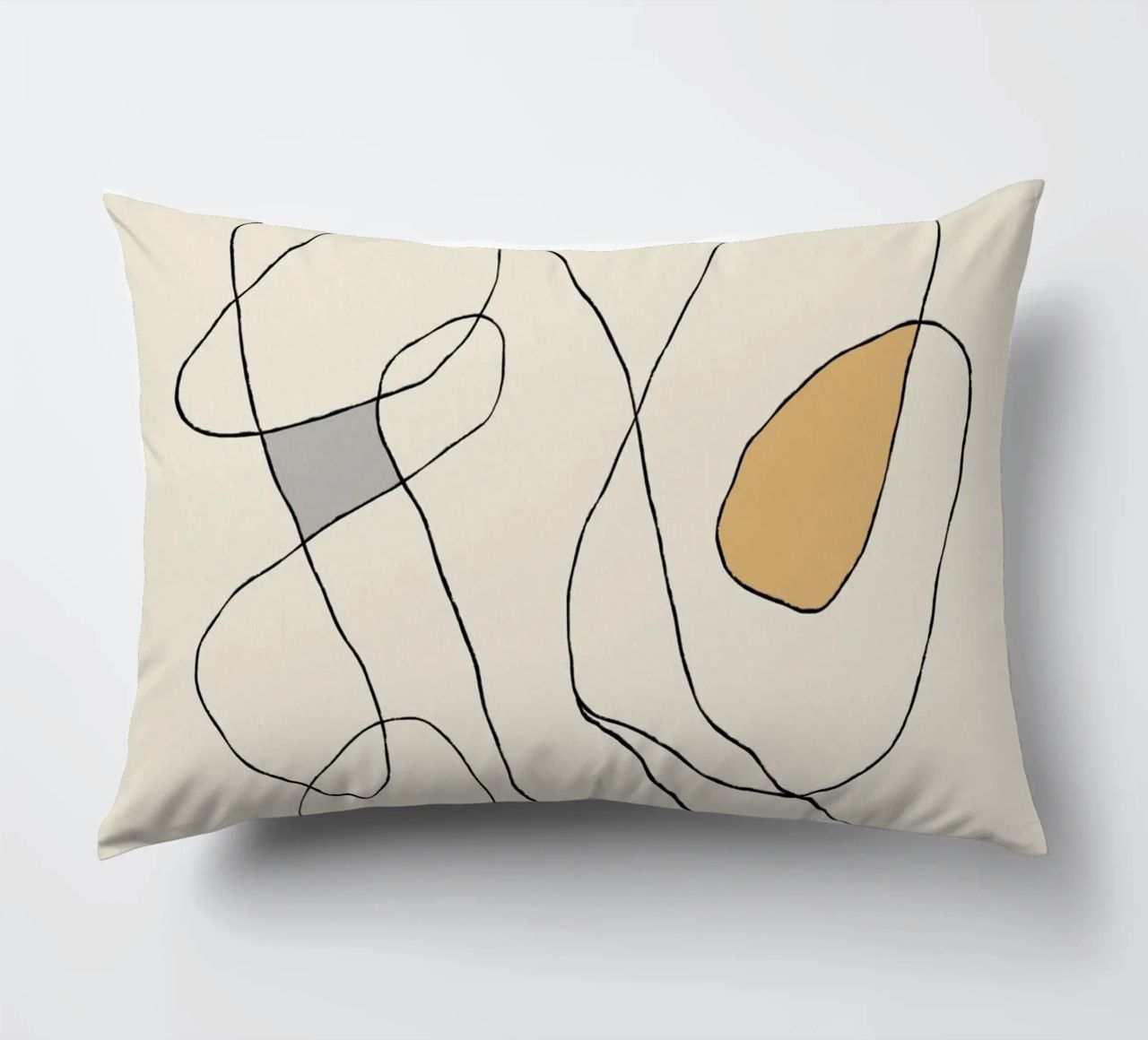 Minimal graceful line art abstract 23 cuscino da Little Dean
