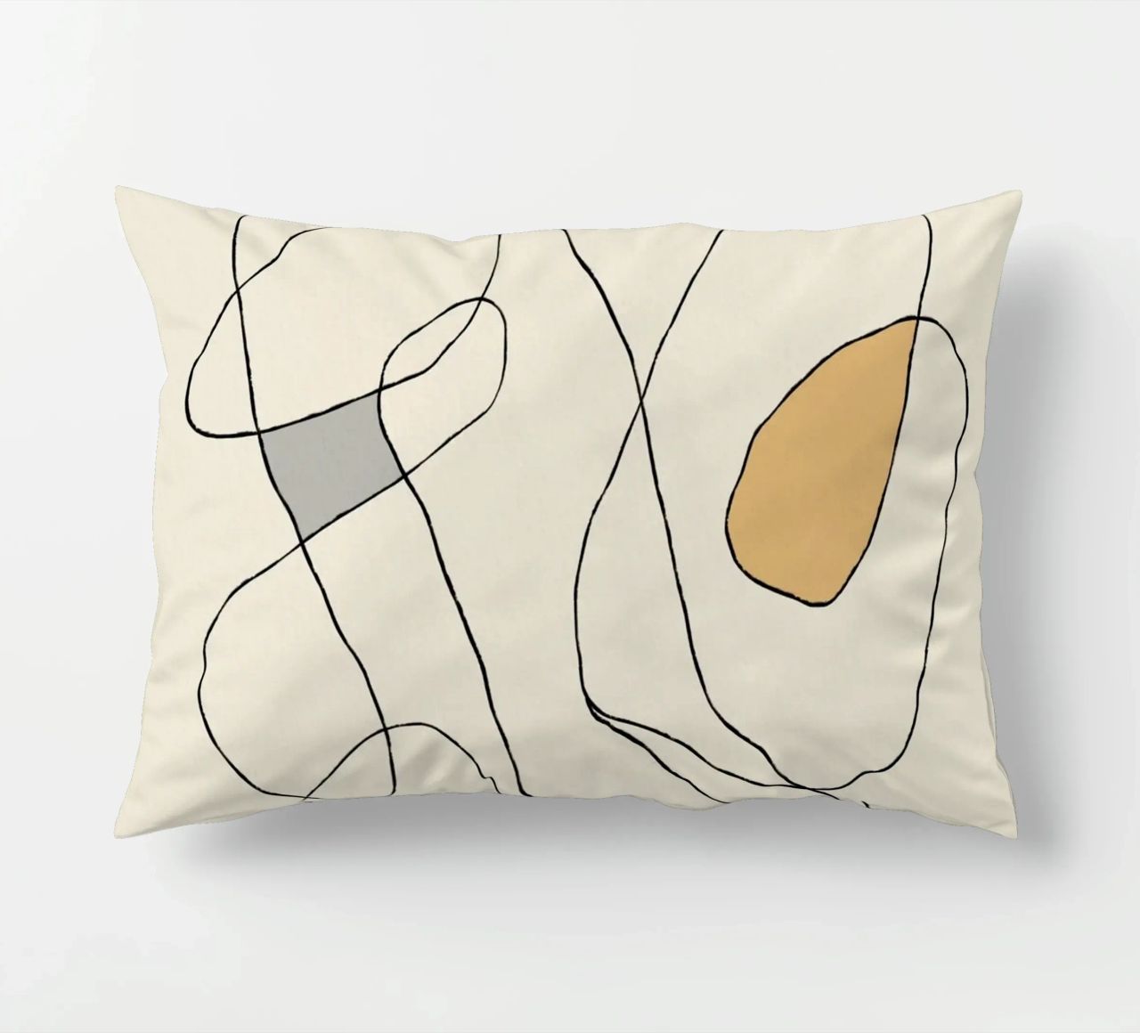 Minimal graceful line art abstract 23 cuscino da Little Dean