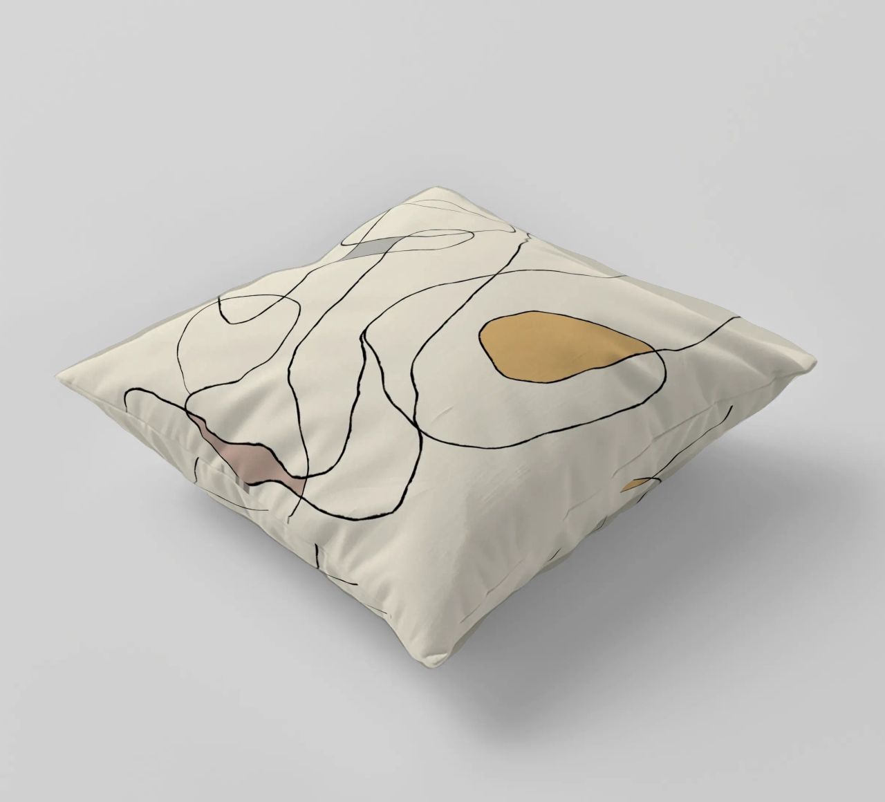 Minimal graceful line art abstract 23 cuscino da Little Dean