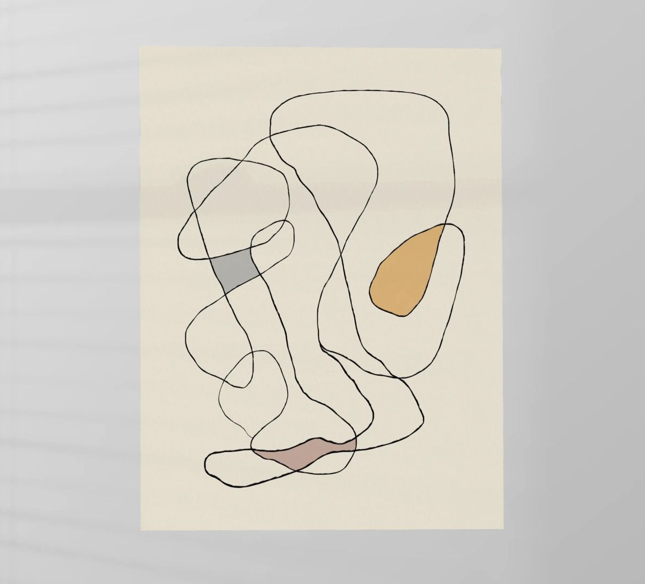 Minimal graceful line art abstract 23 pellicola backlit da Little Dean