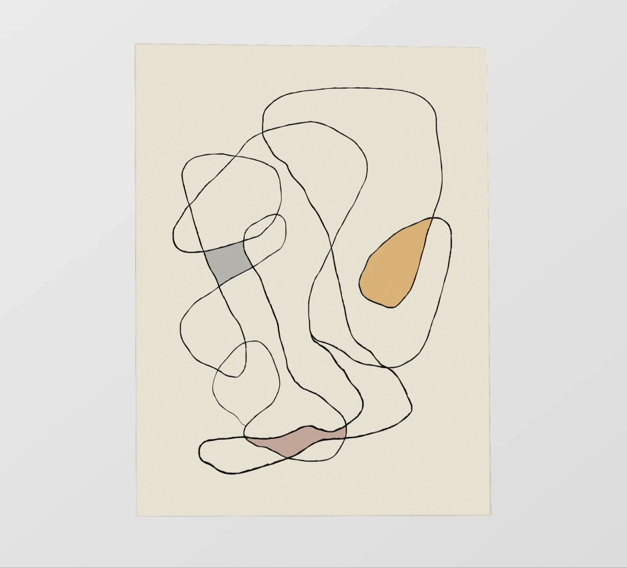 Minimal graceful line art abstract 23 pellicola backlit da Little Dean