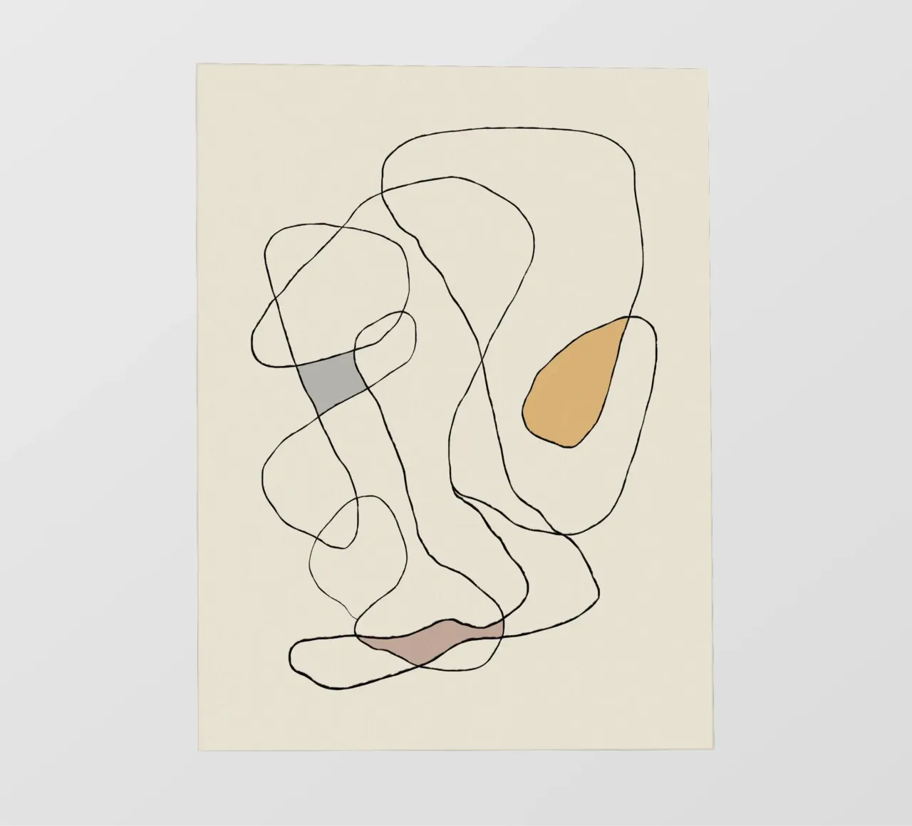 Minimal graceful line art abstract 23 telo in pvc da Little Dean