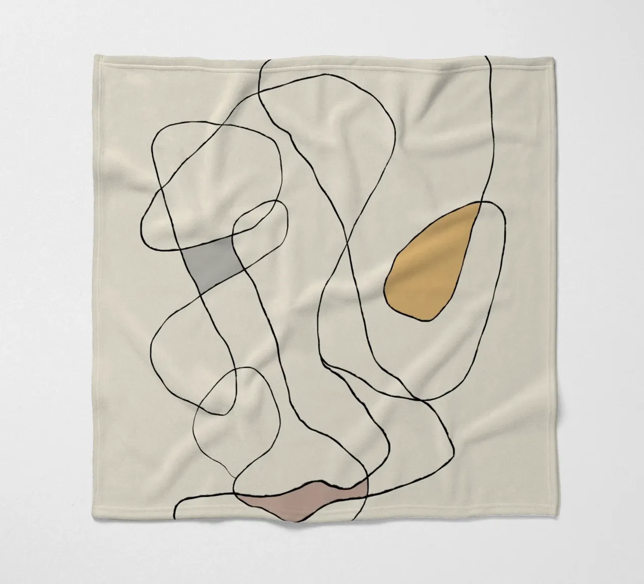 Minimal graceful line art abstract 23 coperta in pile da Little Dean