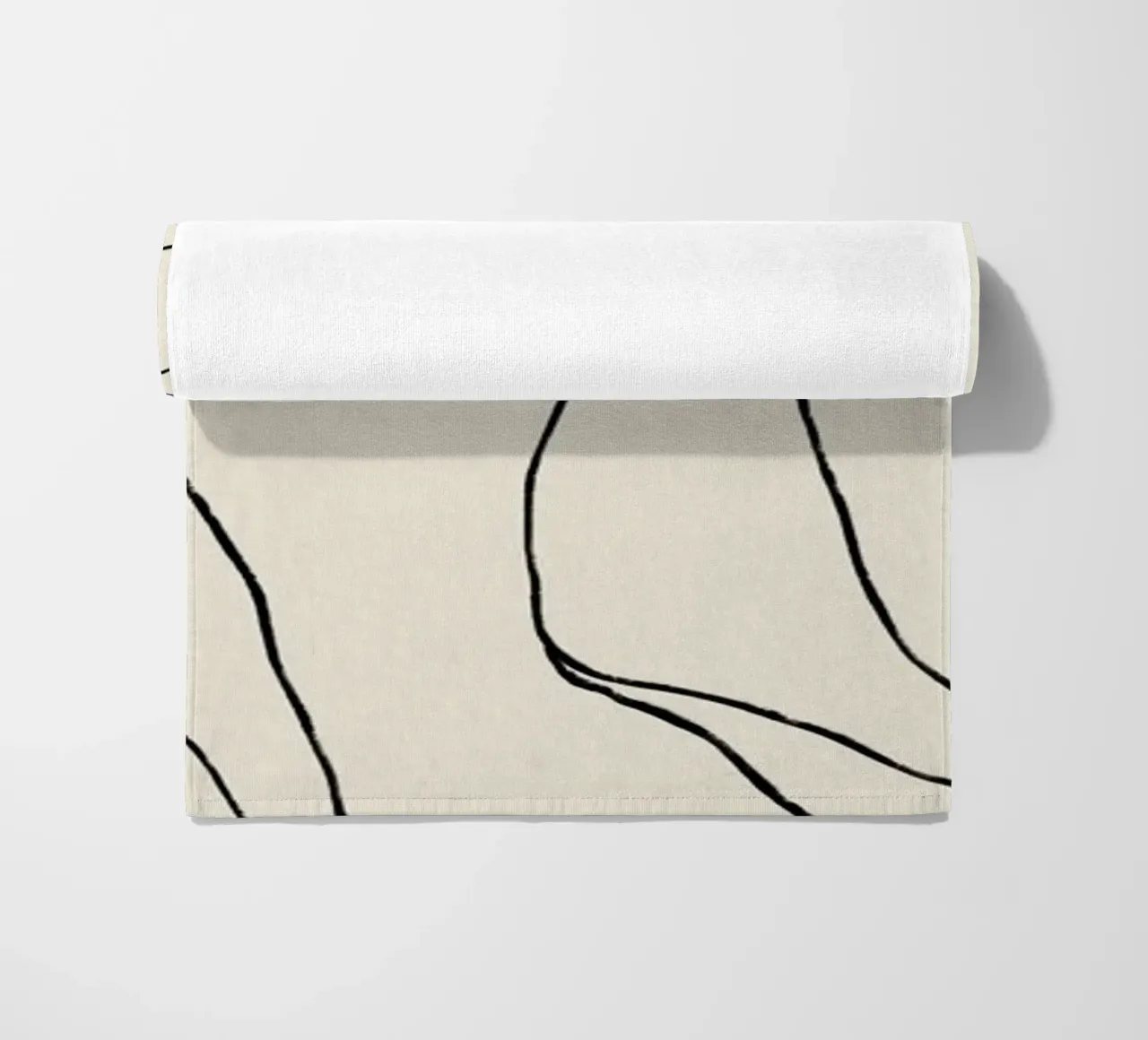 Arte lineal minimalista abstracto 23 toalla de playa de Little Dean