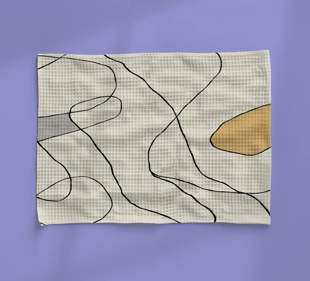 Dessin au trait minimaliste et gracieux abstrait 23 torchon de Little Dean