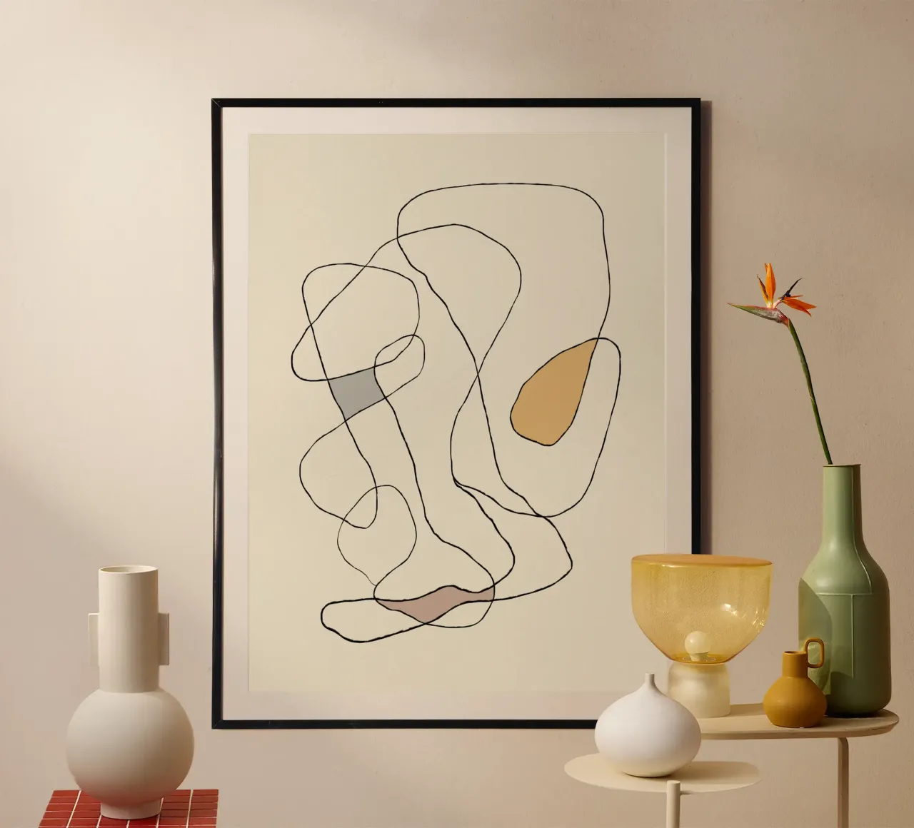 Minimal graceful line art abstract 23 carta hahnemühle da Little Dean