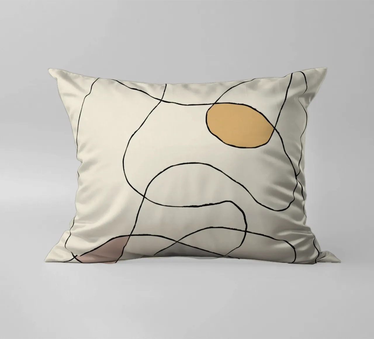 Minimal graceful line art abstract 22 cuscino da Little Dean