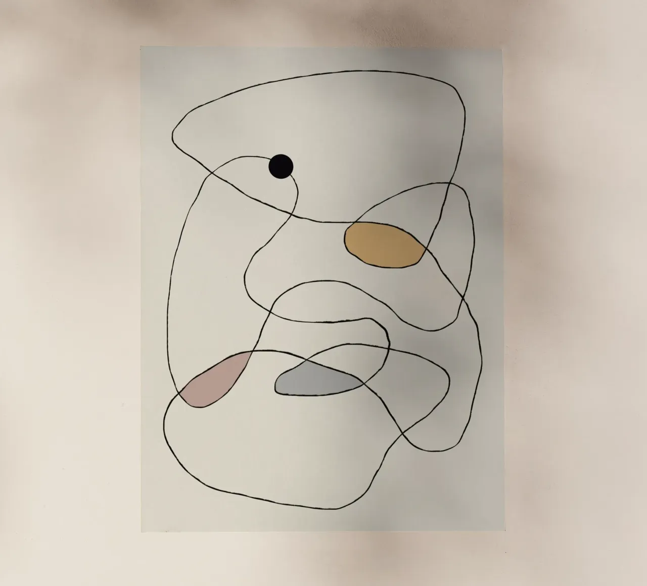Minimal graceful line art abstract 22 pellicola backlit da Little Dean