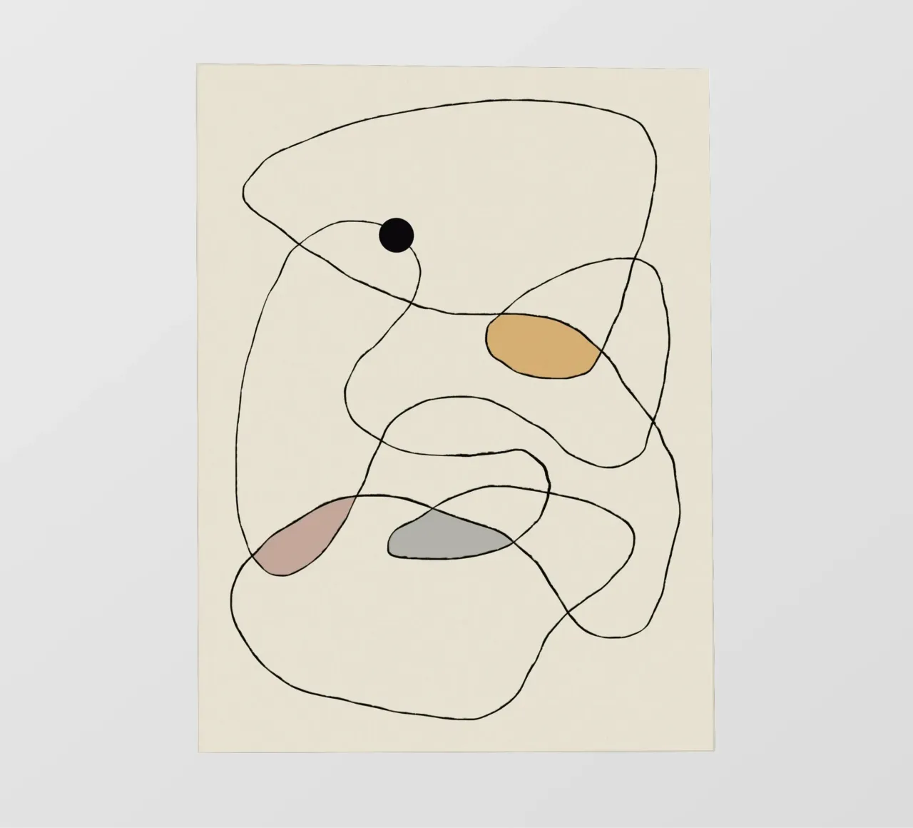 Minimal graceful line art abstract 22 pellicola backlit da Little Dean
