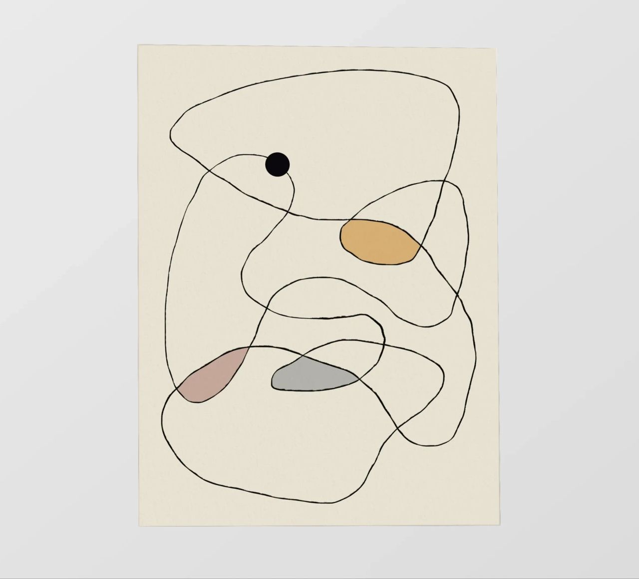 Minimal graceful line art abstract 22 telo in pvc da Little Dean