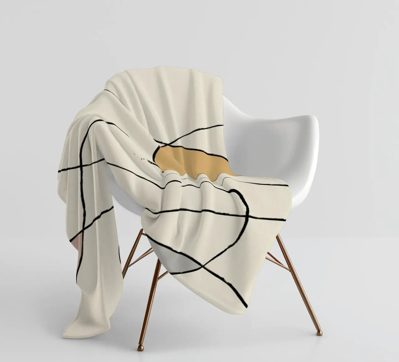 Minimal graceful line art abstract 22 coperta in pile da Little Dean
