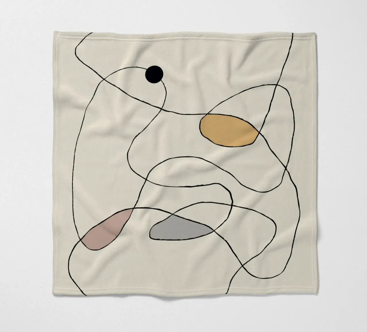 Minimal graceful line art abstract 22 coperta in pile da Little Dean