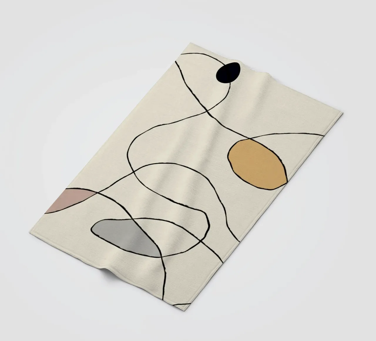 Minimal graceful line art abstract 22 coperta in pile da Little Dean