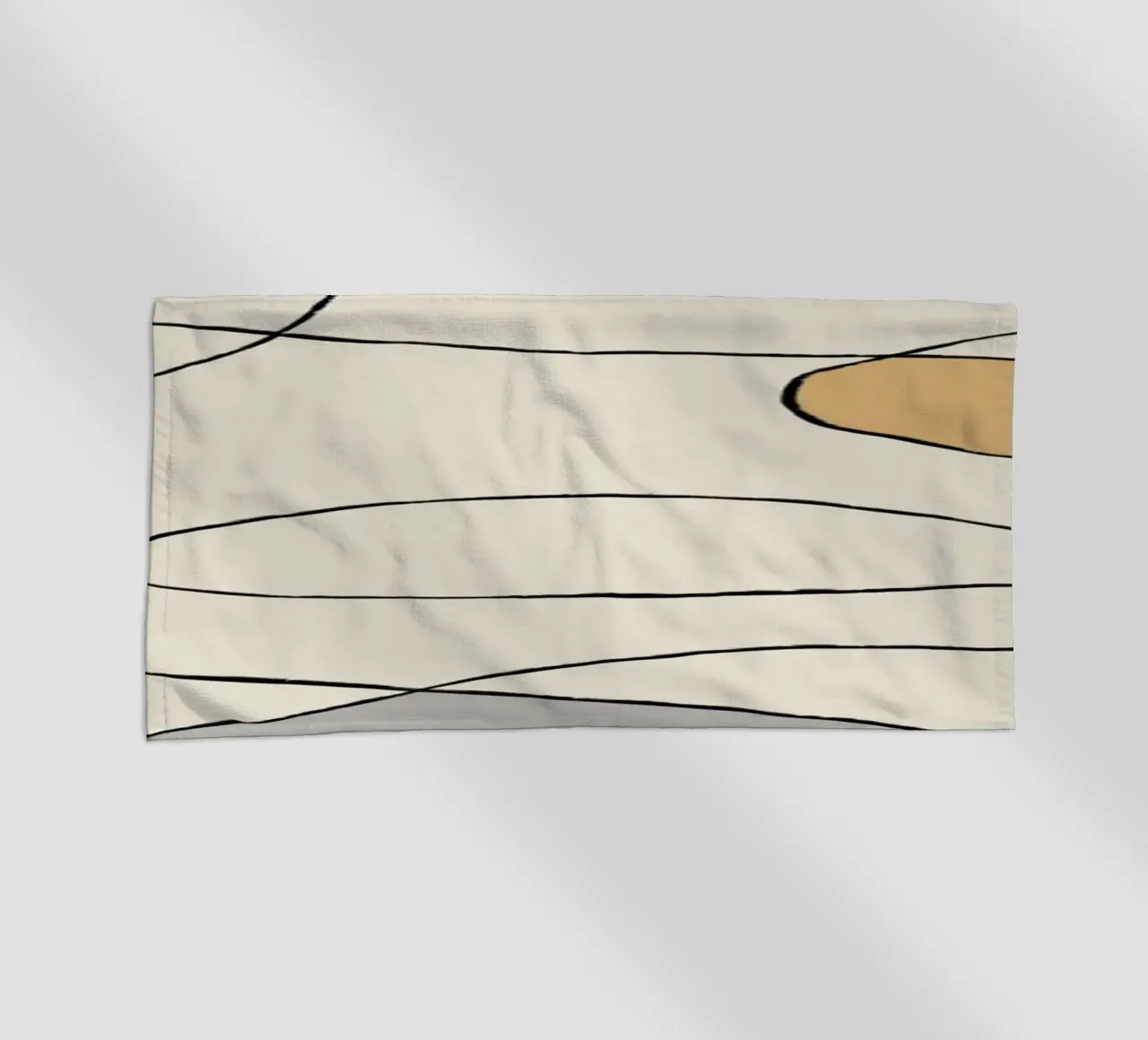 Arte lineal minimalista abstracto 22 toalla de playa de Little Dean