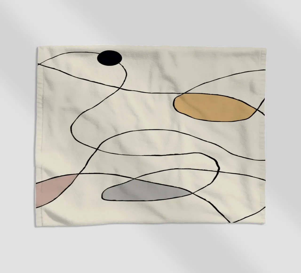 Arte lineal minimalista abstracto 22 toalla de playa de Little Dean