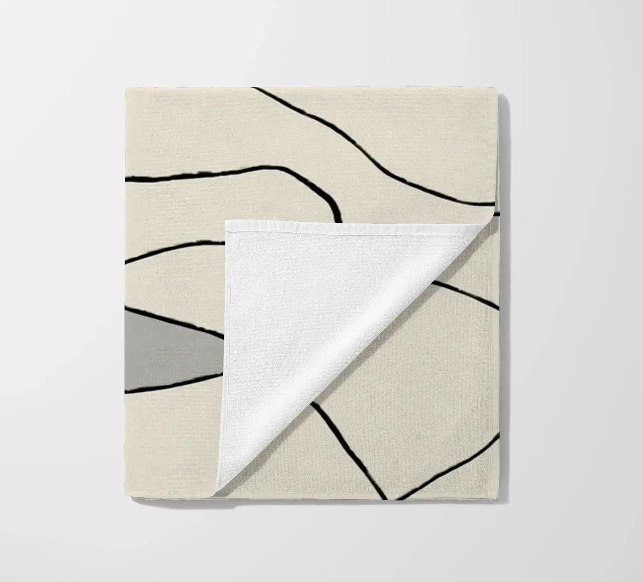 Arte lineal minimalista abstracto 22 toalla de playa de Little Dean