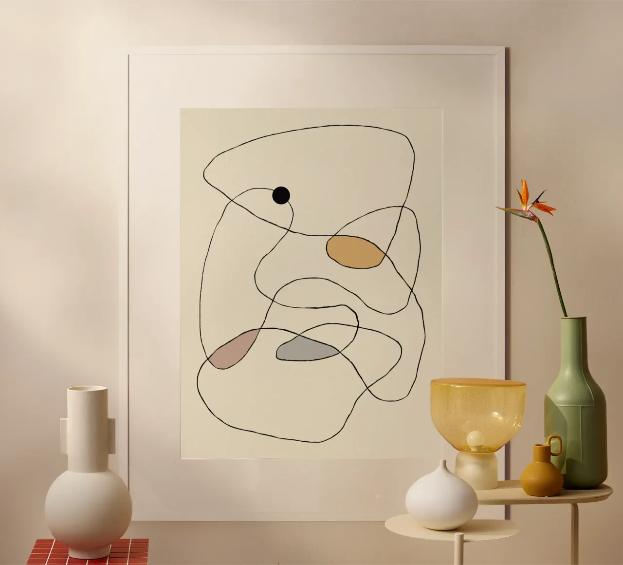 Minimal graceful line art abstract 22 carta hahnemühle da Little Dean
