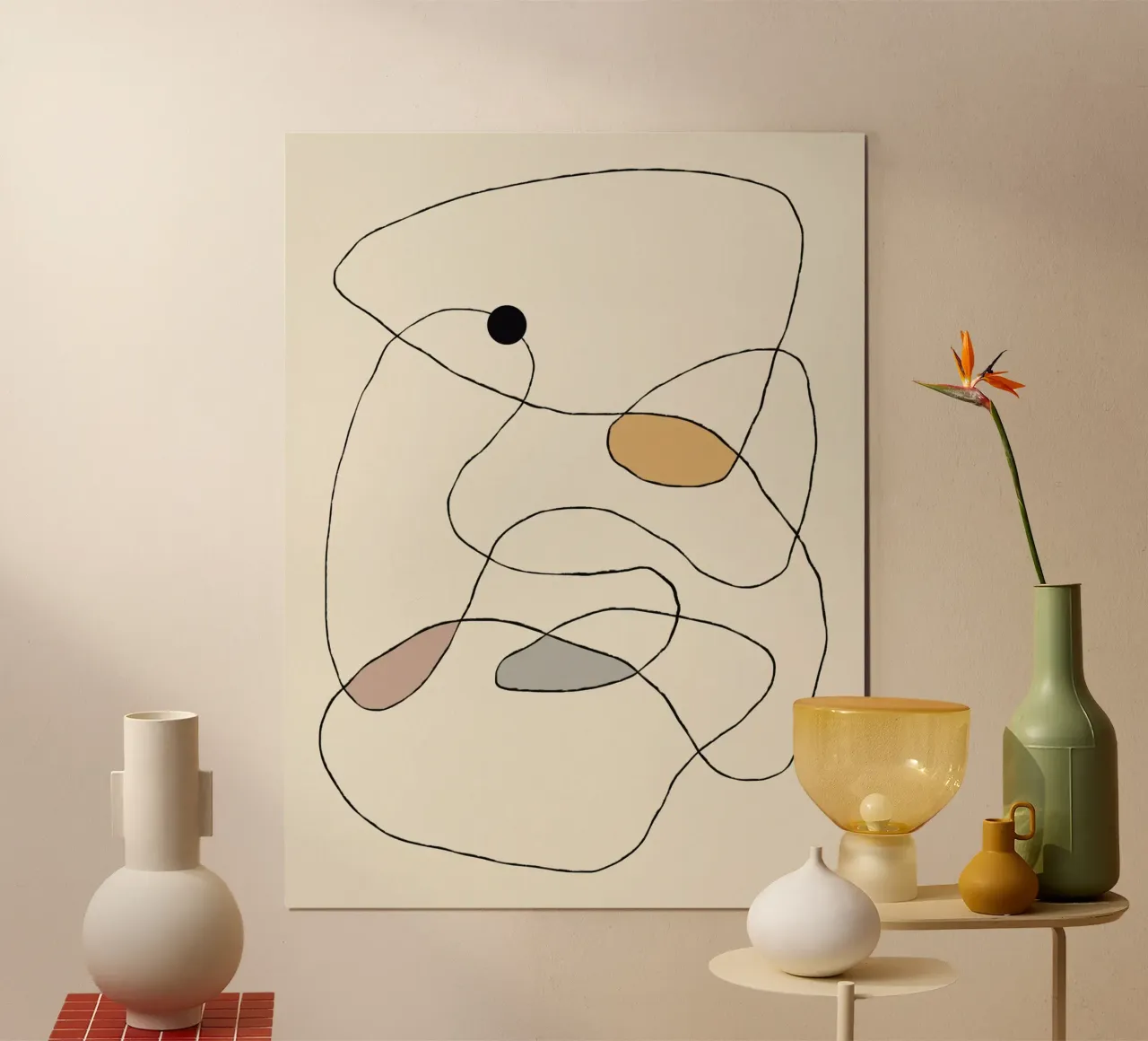 Minimal graceful line art abstract 22 carta hahnemühle da Little Dean