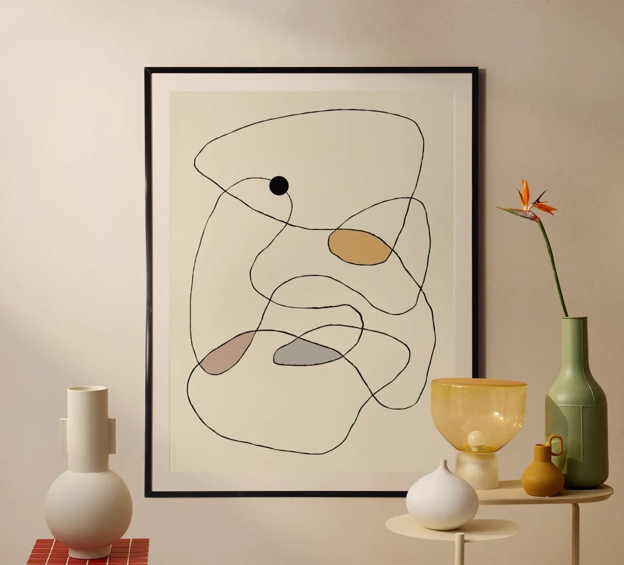 Minimal graceful line art abstract 22 carta hahnemühle da Little Dean