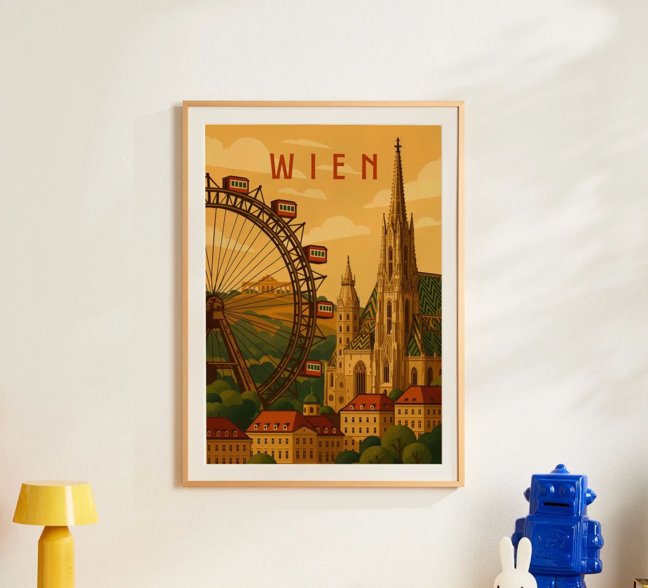 Wien Reiseposter Österreich - Gotische Skyline & Historische Gra Poster von Wanderlust