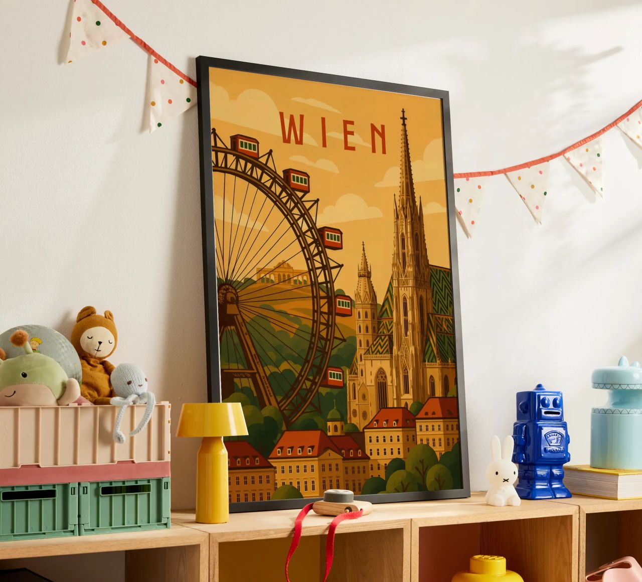 Wien Reiseposter Österreich - Gotische Skyline & Historische Gra Poster von Wanderlust
