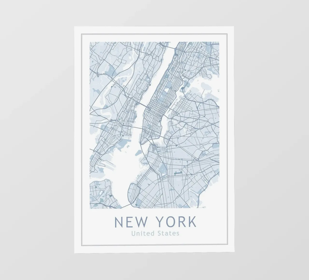 New York USA Maps pellicola backlit da Trending Art Company