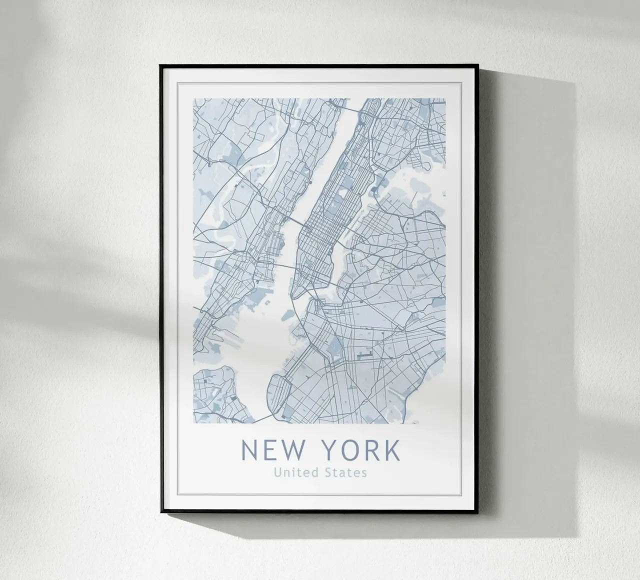 New York USA Maps plexiglass da Trending Art Company