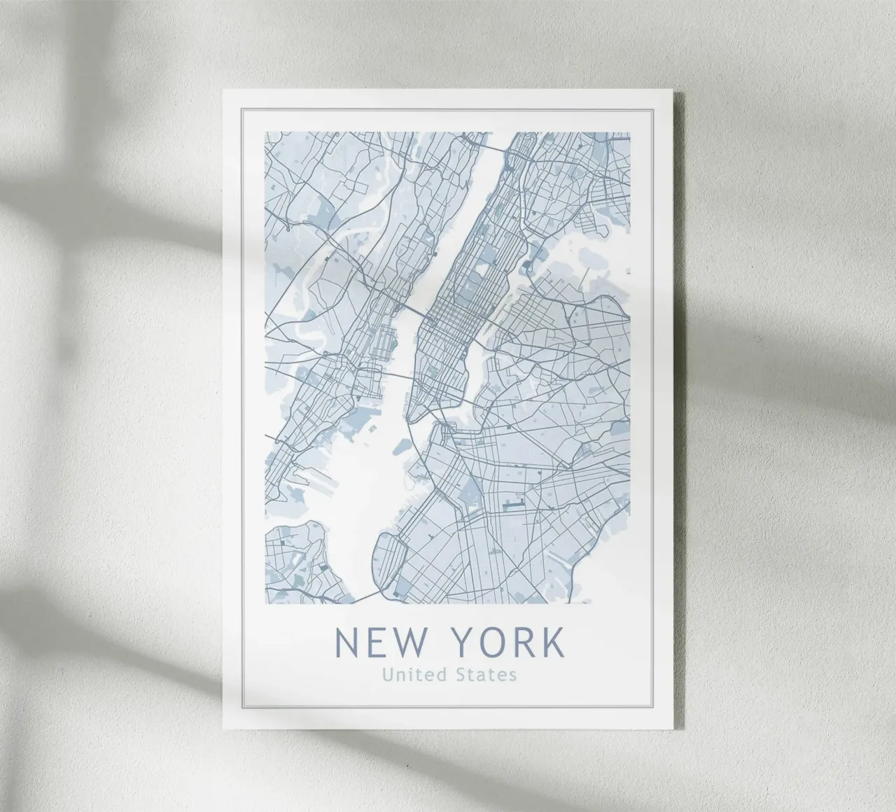 New York USA Maps plexiglass da Trending Art Company