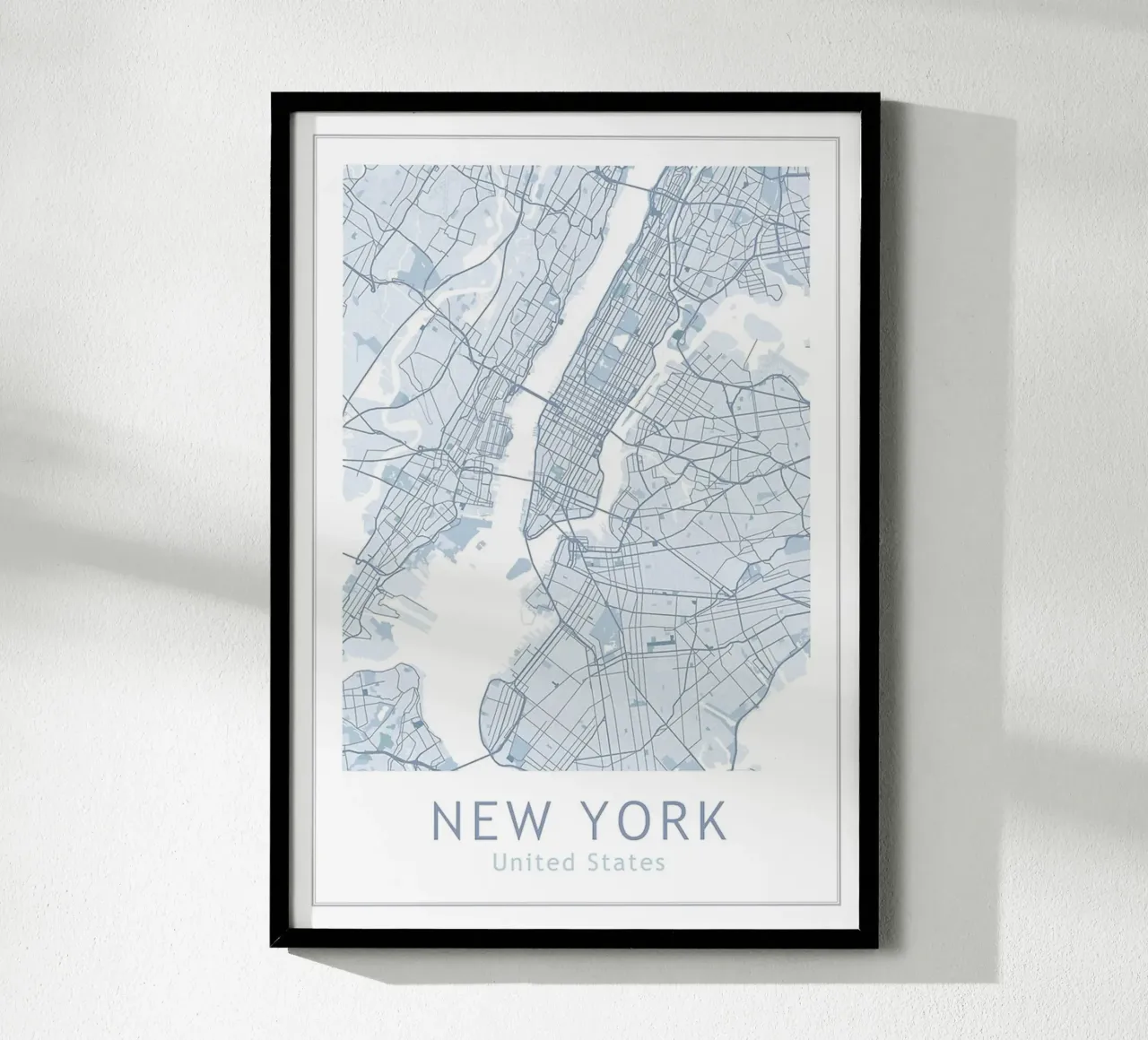 New York USA Maps carta hahnemühle da Trending Art Company