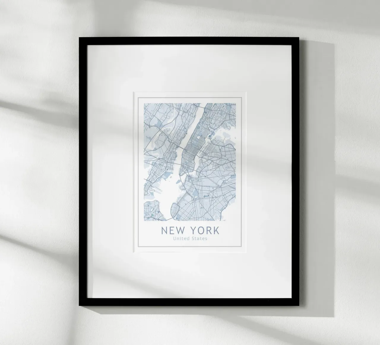New York USA Maps carta hahnemühle da Trending Art Company