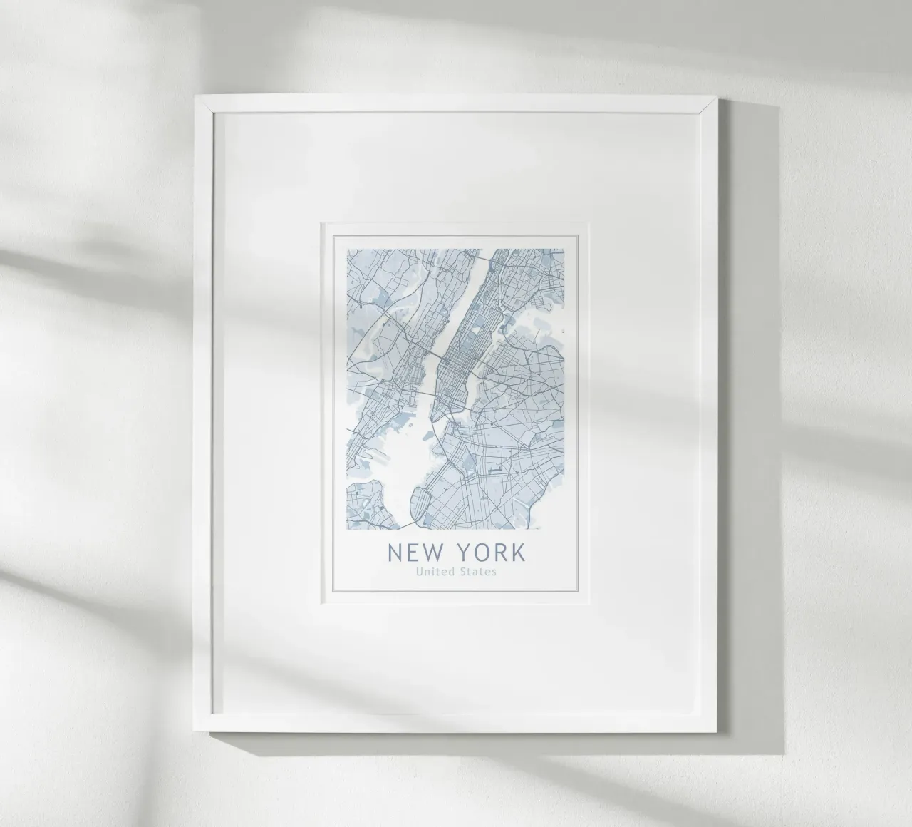 New York USA Maps carta hahnemühle da Trending Art Company